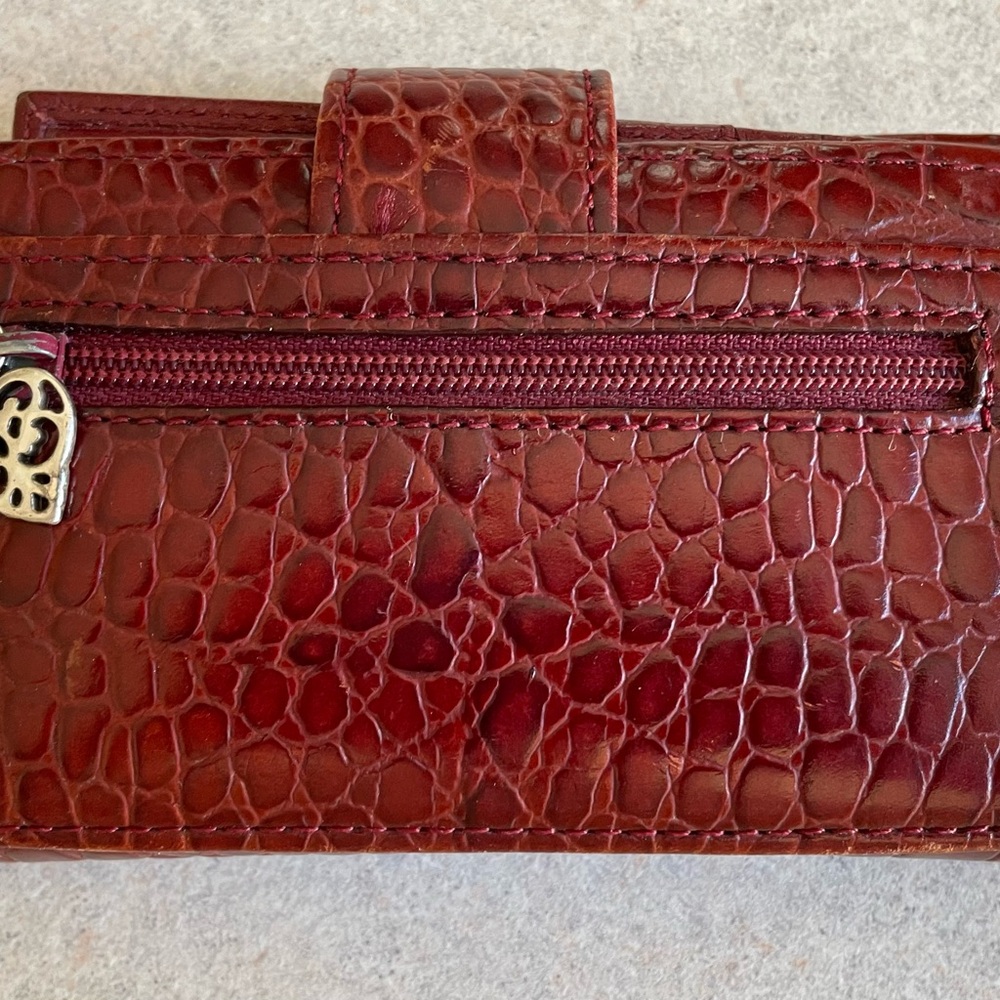 Brighton Red Embossed Croc Wallet - Picture 2 of 8